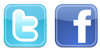 twitter and facebook