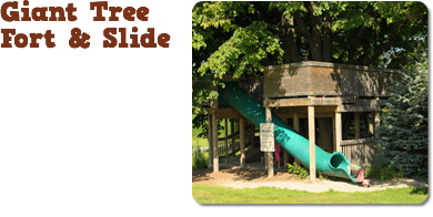 ﷯Giant Tree Fort & Slide 